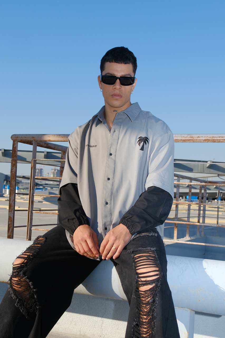 DUAL SLEEVE EMBROIDERED SHIRT