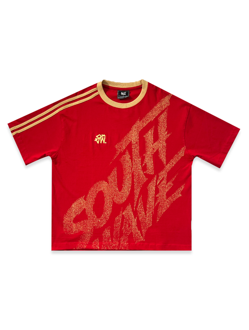 RED LACED T-SHIRT